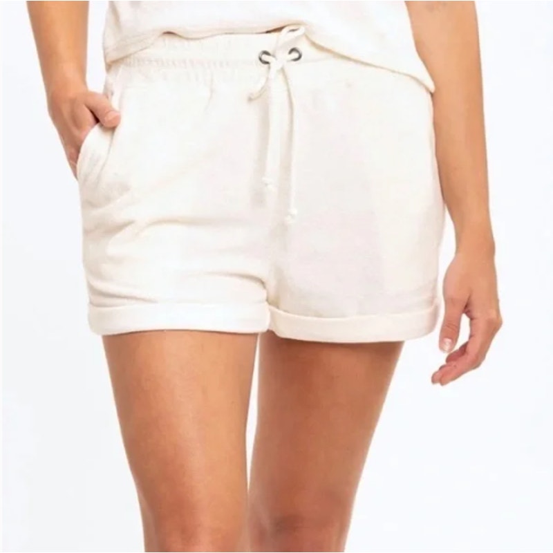 Threads 4 Thought Terry Shorts Size Large In Ecru